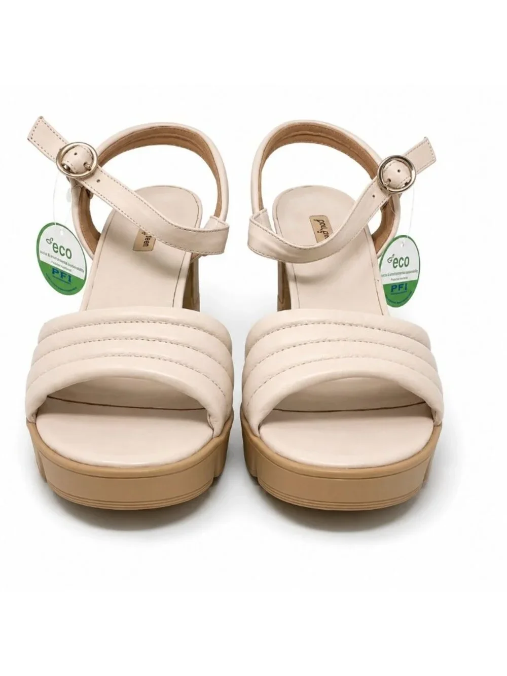 Paul Green Leslie 7928 Biscuit Leather Platform Sandals Women’s UK 3.5 US 6